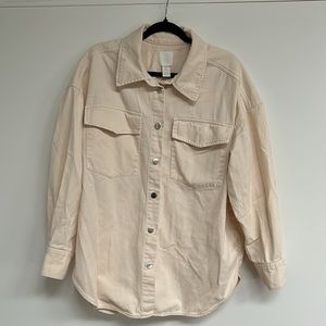 H&M Denim shirt jacket | Cream